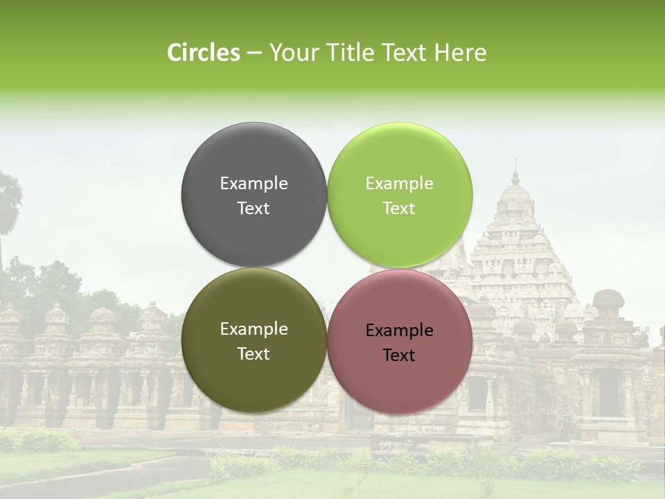A Large Stone Structure With A Palm Tree In The Foreground PowerPoint Template