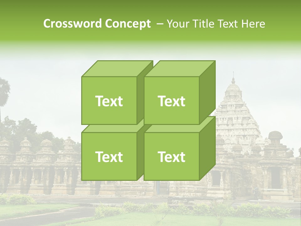 A Large Stone Structure With A Palm Tree In The Foreground PowerPoint Template