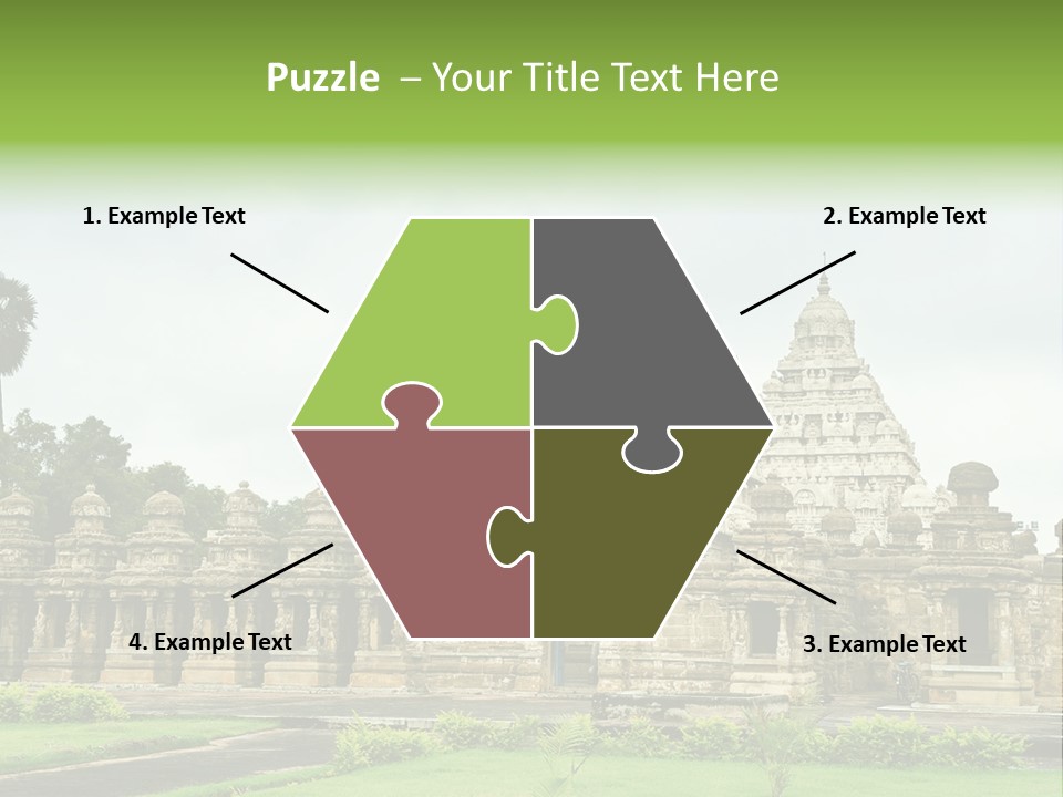 A Large Stone Structure With A Palm Tree In The Foreground PowerPoint Template