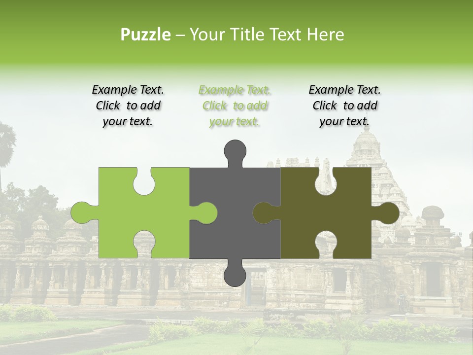 A Large Stone Structure With A Palm Tree In The Foreground PowerPoint Template