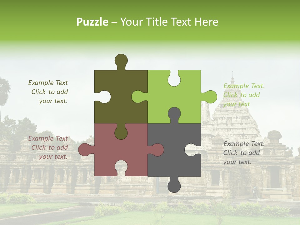 A Large Stone Structure With A Palm Tree In The Foreground PowerPoint Template