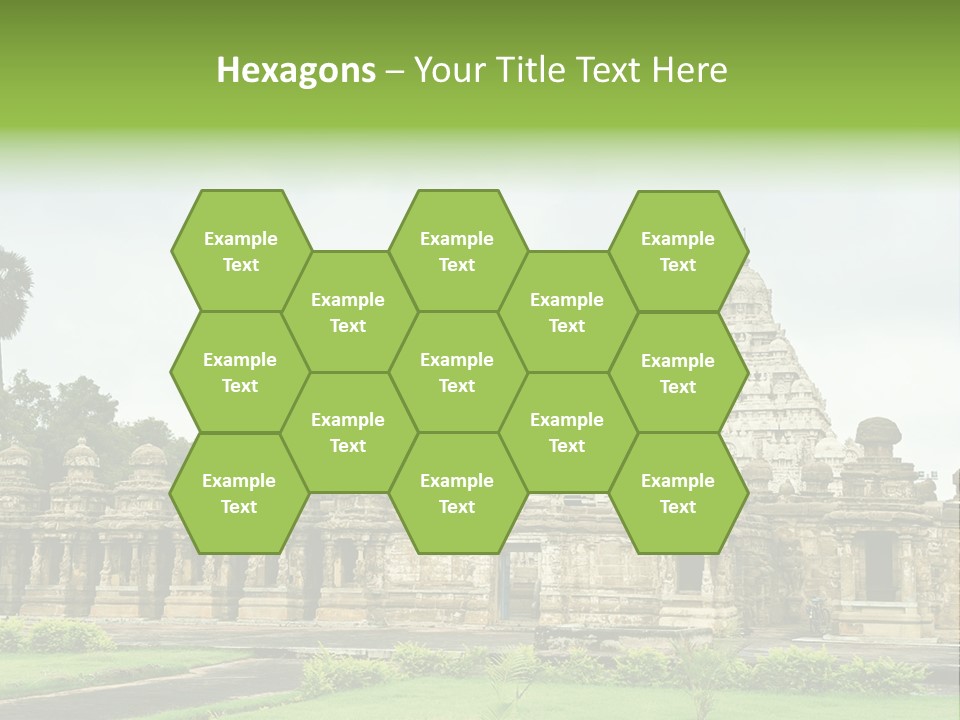 A Large Stone Structure With A Palm Tree In The Foreground PowerPoint Template