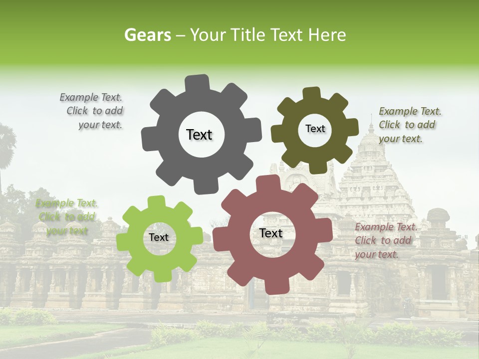 A Large Stone Structure With A Palm Tree In The Foreground PowerPoint Template