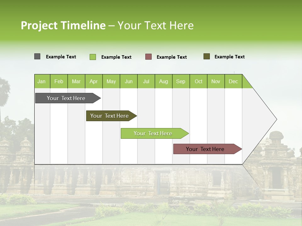 A Large Stone Structure With A Palm Tree In The Foreground PowerPoint Template