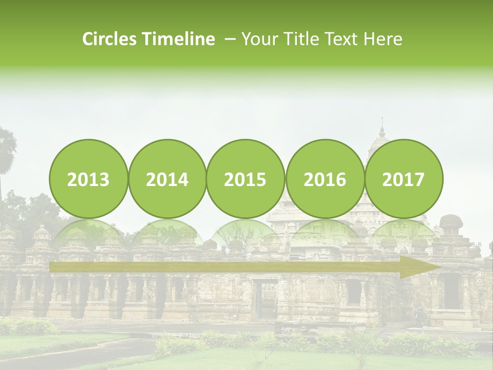 A Large Stone Structure With A Palm Tree In The Foreground PowerPoint Template