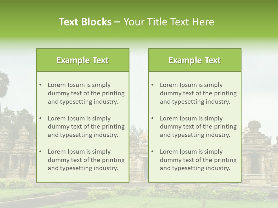 A Large Stone Structure With A Palm Tree In The Foreground PowerPoint Template
