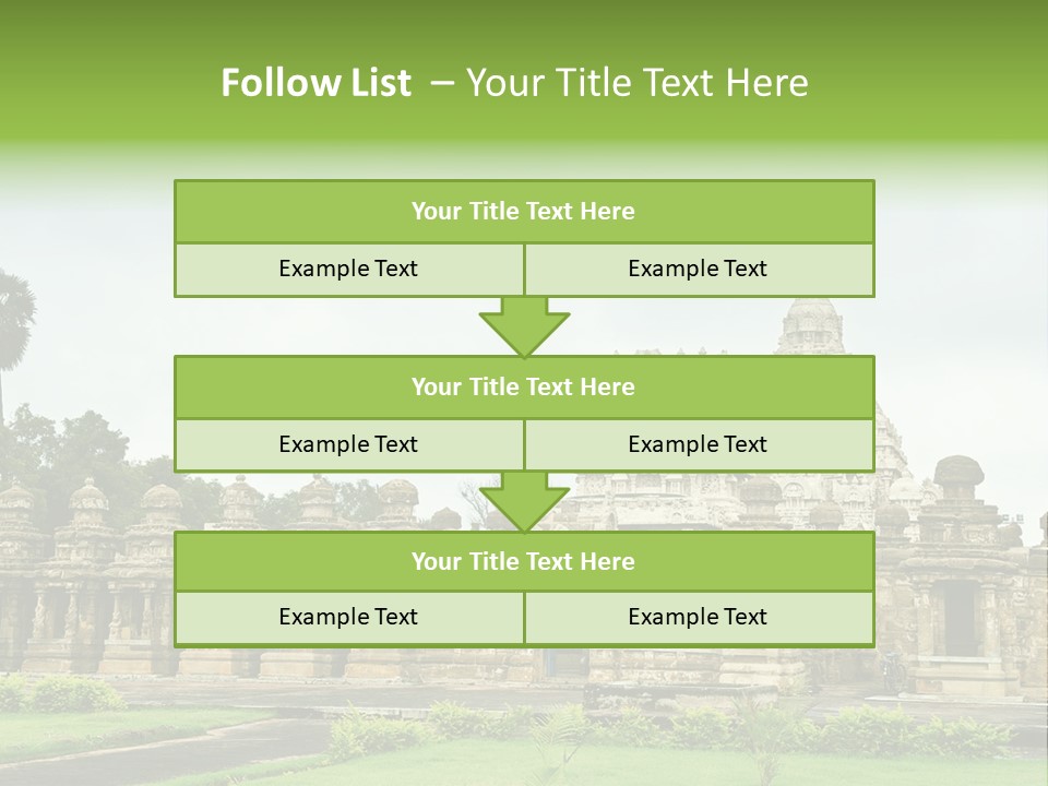 A Large Stone Structure With A Palm Tree In The Foreground PowerPoint Template