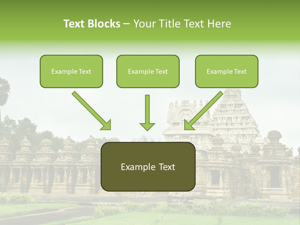 A Large Stone Structure With A Palm Tree In The Foreground PowerPoint Template