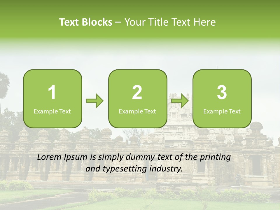 A Large Stone Structure With A Palm Tree In The Foreground PowerPoint Template