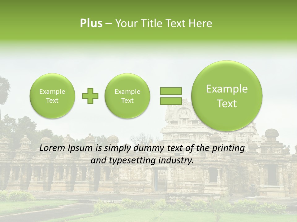 A Large Stone Structure With A Palm Tree In The Foreground PowerPoint Template
