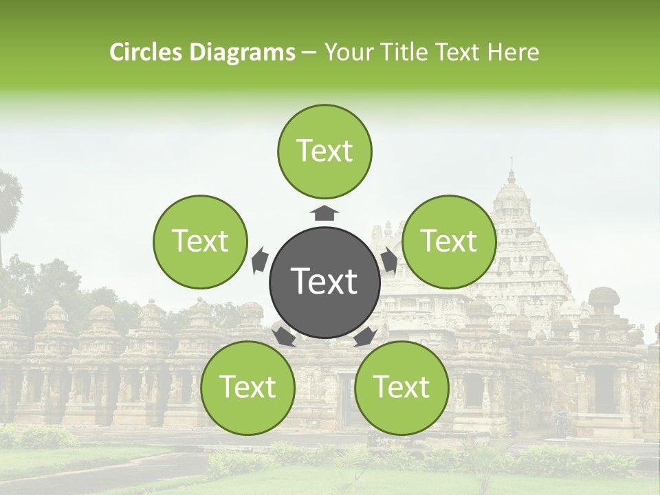 A Large Stone Structure With A Palm Tree In The Foreground PowerPoint Template