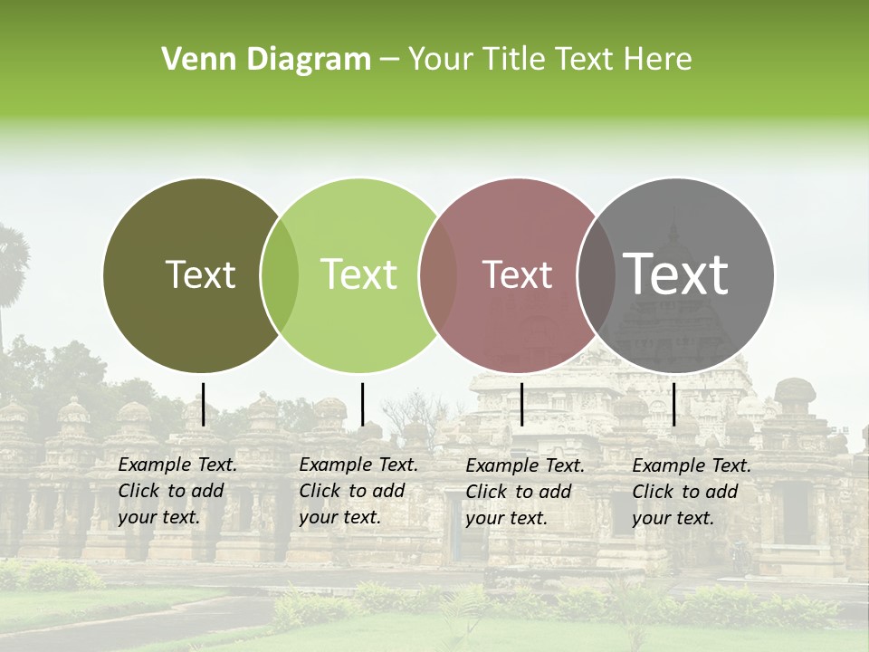 A Large Stone Structure With A Palm Tree In The Foreground PowerPoint Template
