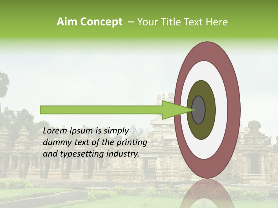A Large Stone Structure With A Palm Tree In The Foreground PowerPoint Template