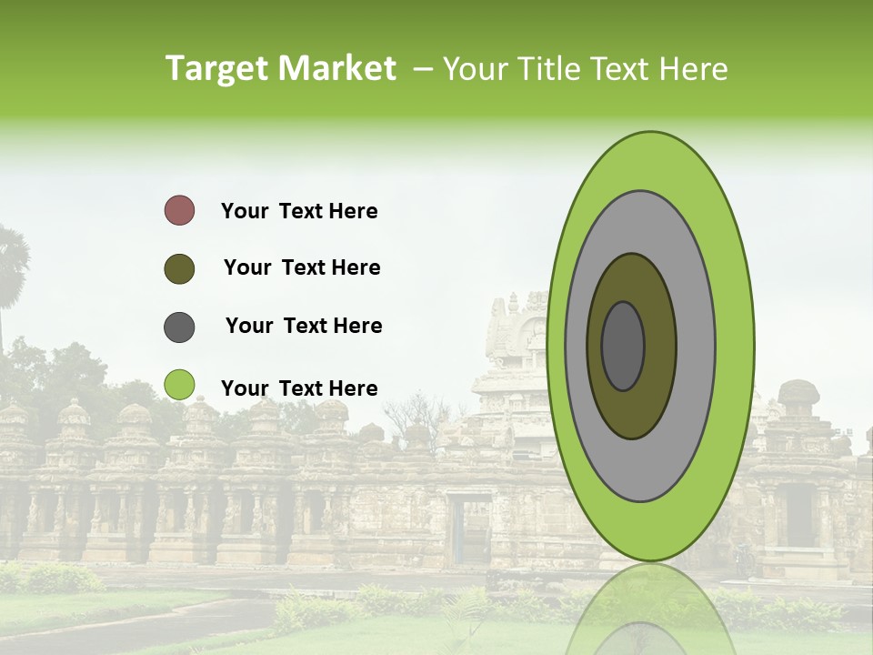 A Large Stone Structure With A Palm Tree In The Foreground PowerPoint Template