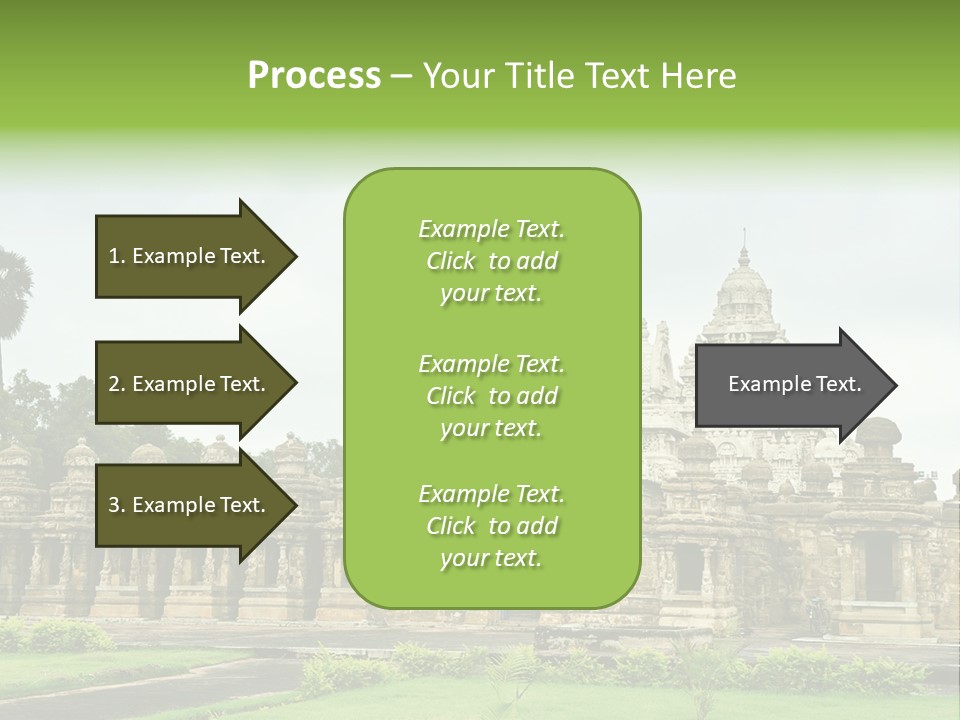 A Large Stone Structure With A Palm Tree In The Foreground PowerPoint Template