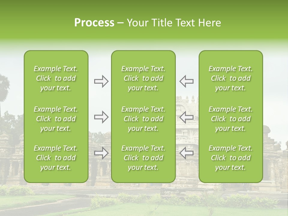 A Large Stone Structure With A Palm Tree In The Foreground PowerPoint Template