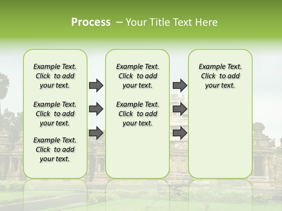 A Large Stone Structure With A Palm Tree In The Foreground PowerPoint Template
