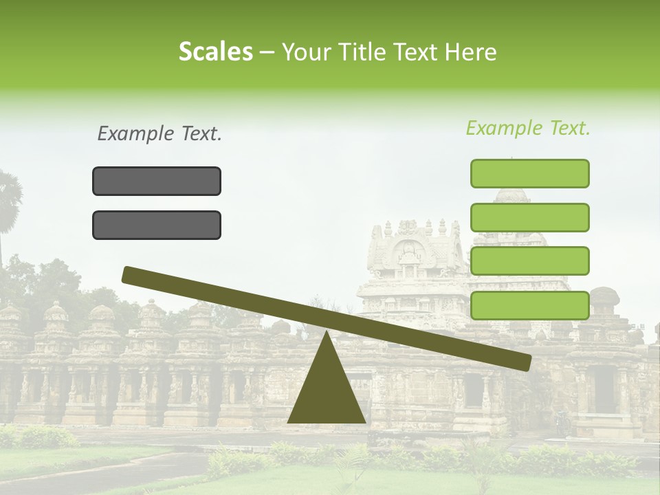 A Large Stone Structure With A Palm Tree In The Foreground PowerPoint Template