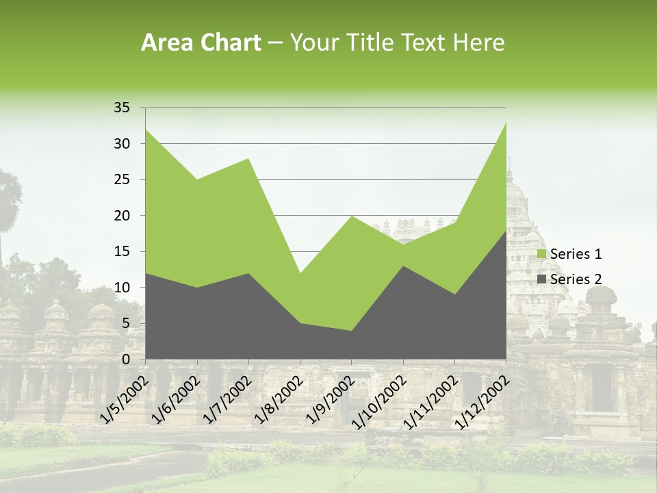 A Large Stone Structure With A Palm Tree In The Foreground PowerPoint Template