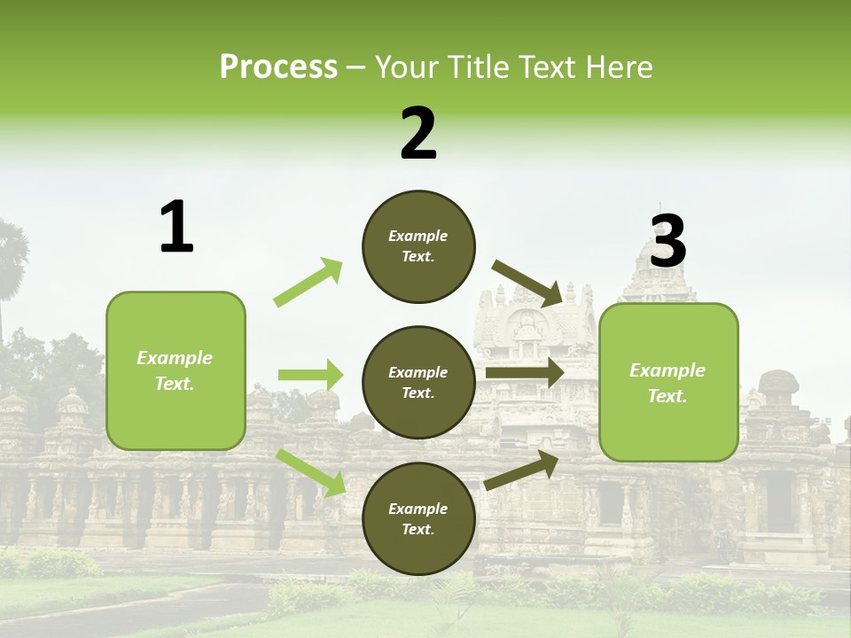 A Large Stone Structure With A Palm Tree In The Foreground PowerPoint Template
