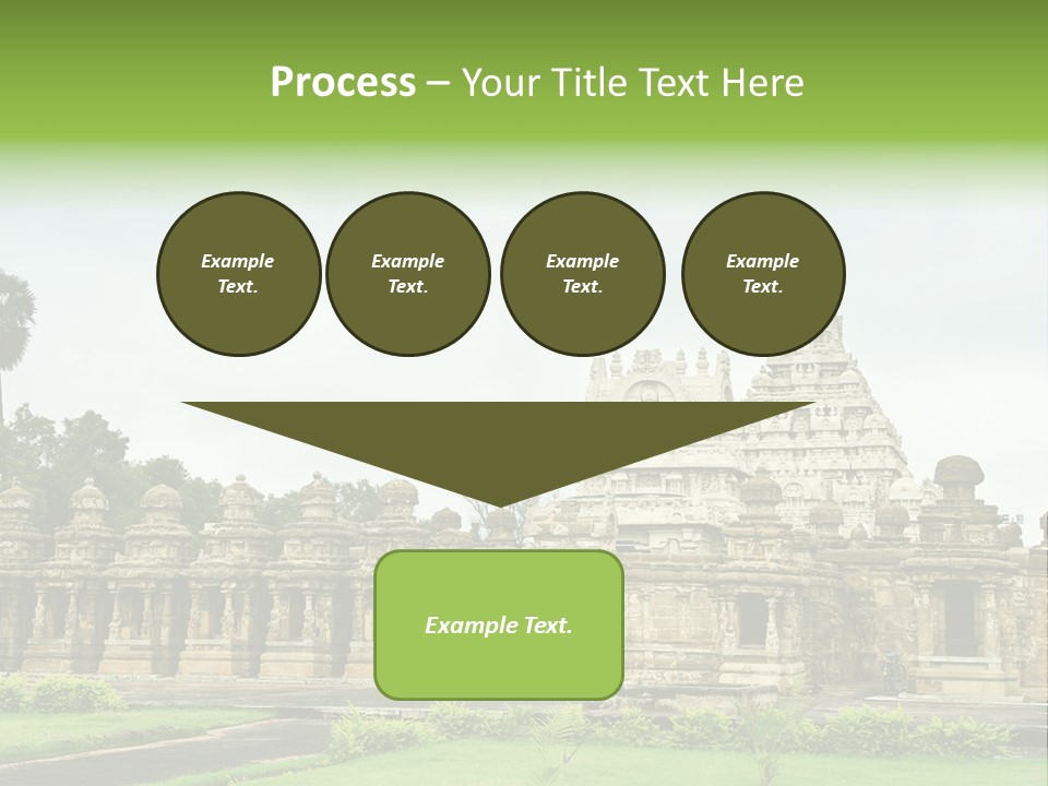 A Large Stone Structure With A Palm Tree In The Foreground PowerPoint Template