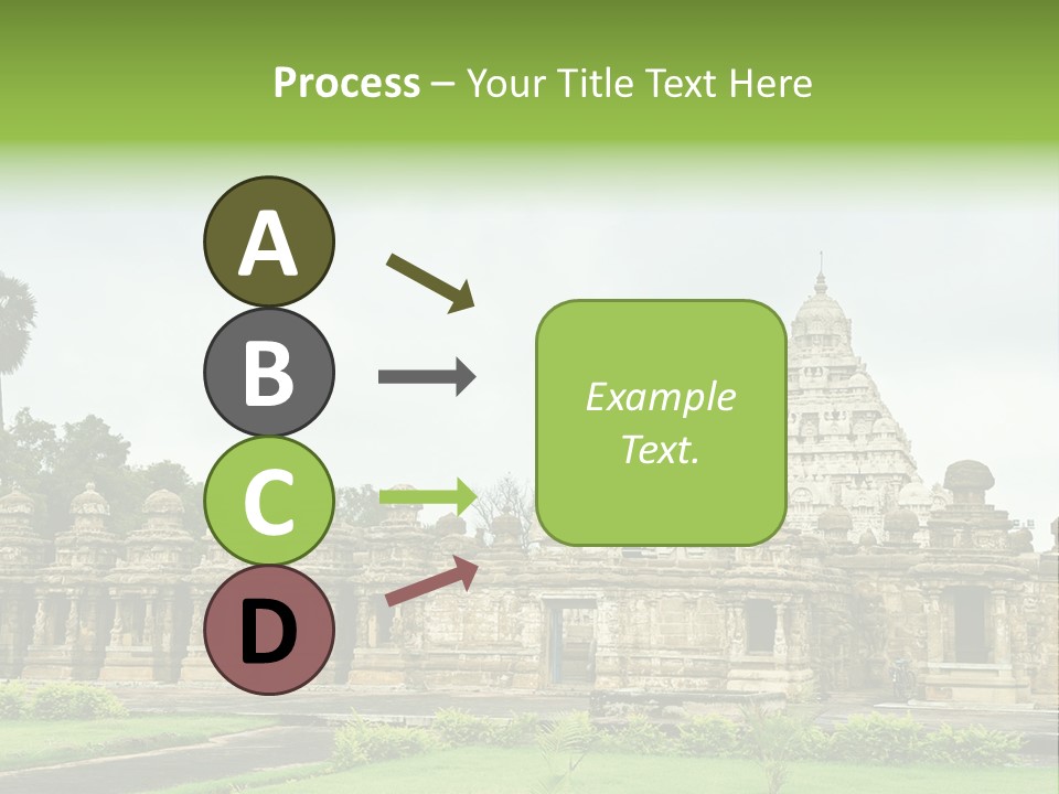 A Large Stone Structure With A Palm Tree In The Foreground PowerPoint Template