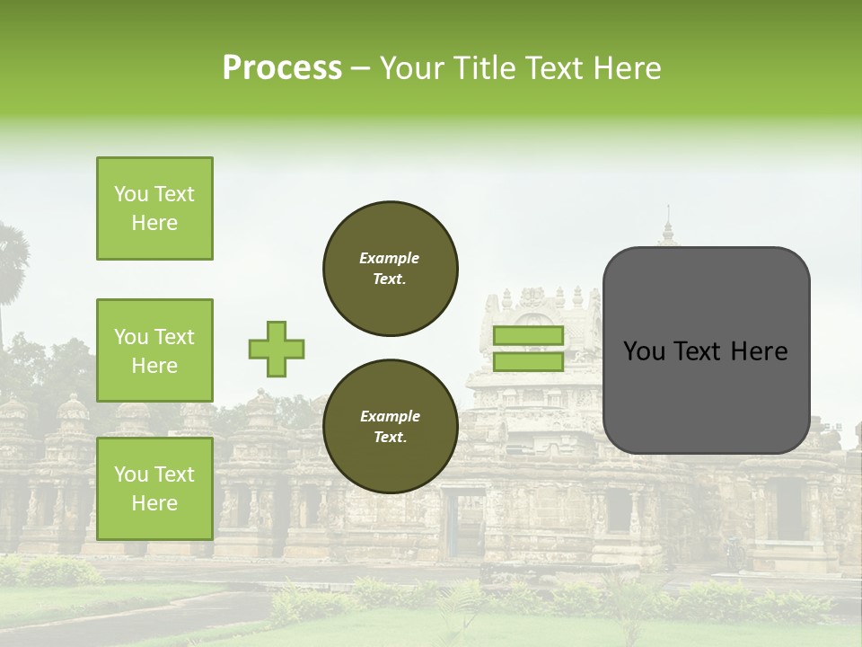 A Large Stone Structure With A Palm Tree In The Foreground PowerPoint Template