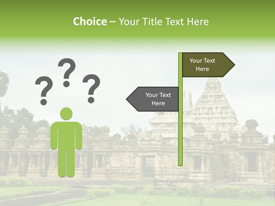 A Large Stone Structure With A Palm Tree In The Foreground PowerPoint Template