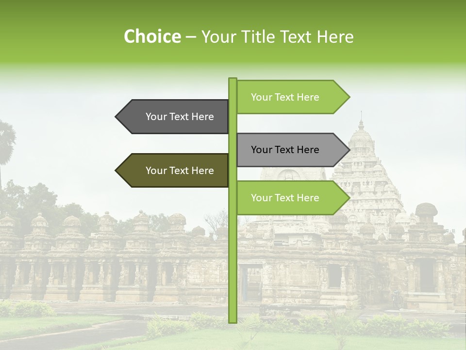 A Large Stone Structure With A Palm Tree In The Foreground PowerPoint Template