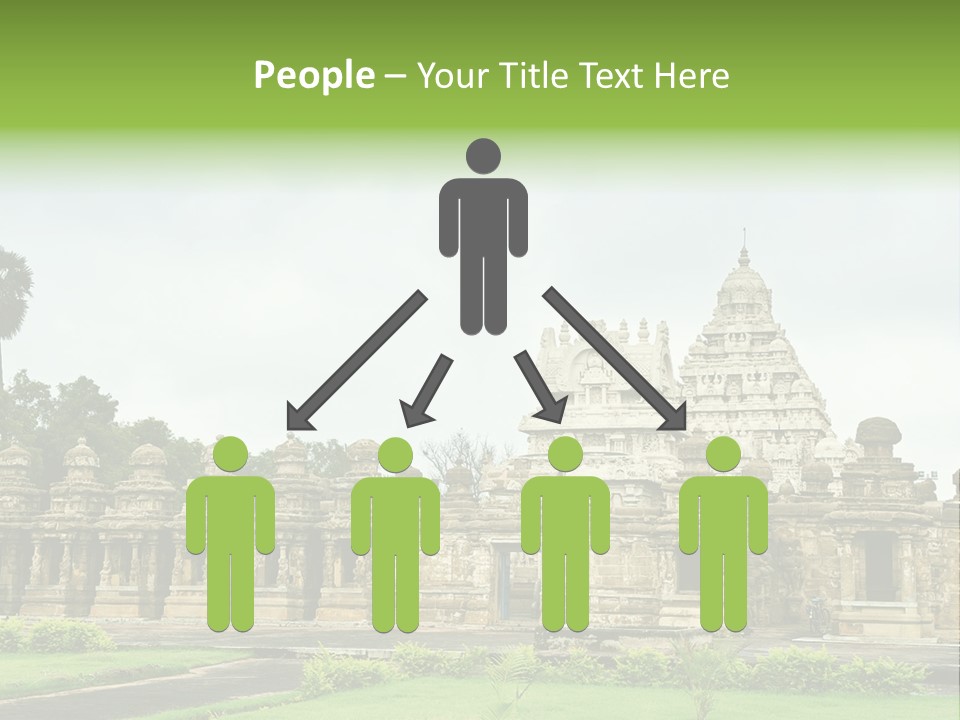 A Large Stone Structure With A Palm Tree In The Foreground PowerPoint Template