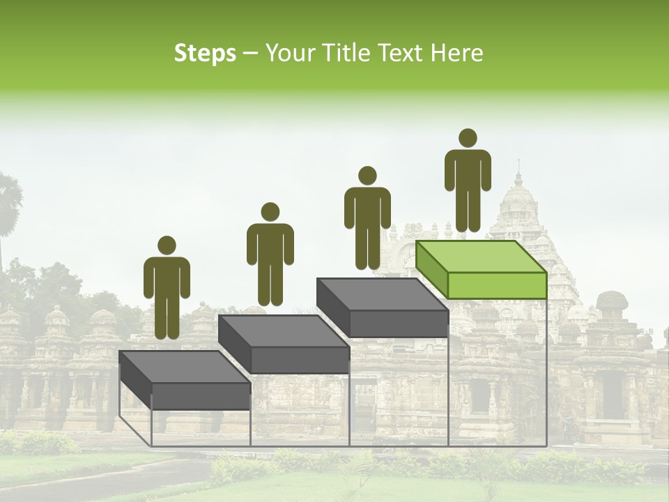 A Large Stone Structure With A Palm Tree In The Foreground PowerPoint Template