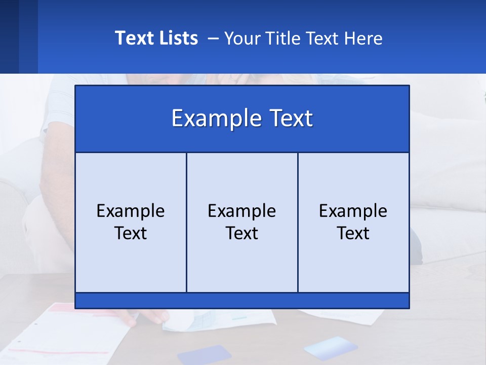 A Man And Woman Sitting On A Couch Looking At A Calculator PowerPoint Template