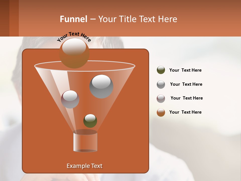 A Man Smiling With A Business Card In Front Of Him PowerPoint Template