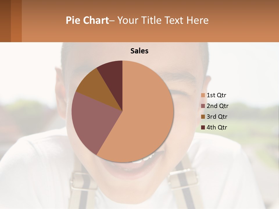 A Young Boy Smiling With His Mouth Open PowerPoint Template