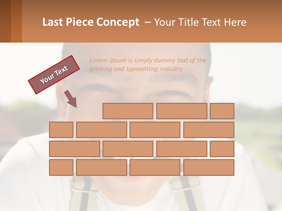 A Young Boy Smiling With His Mouth Open PowerPoint Template