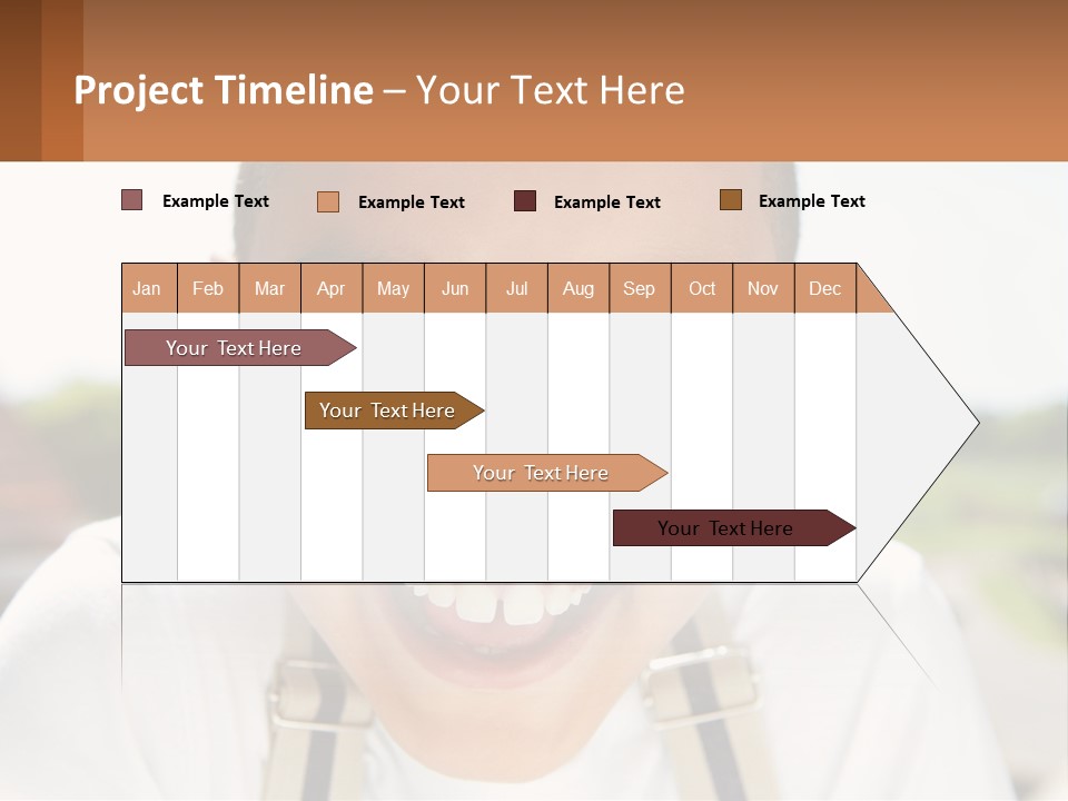 A Young Boy Smiling With His Mouth Open PowerPoint Template