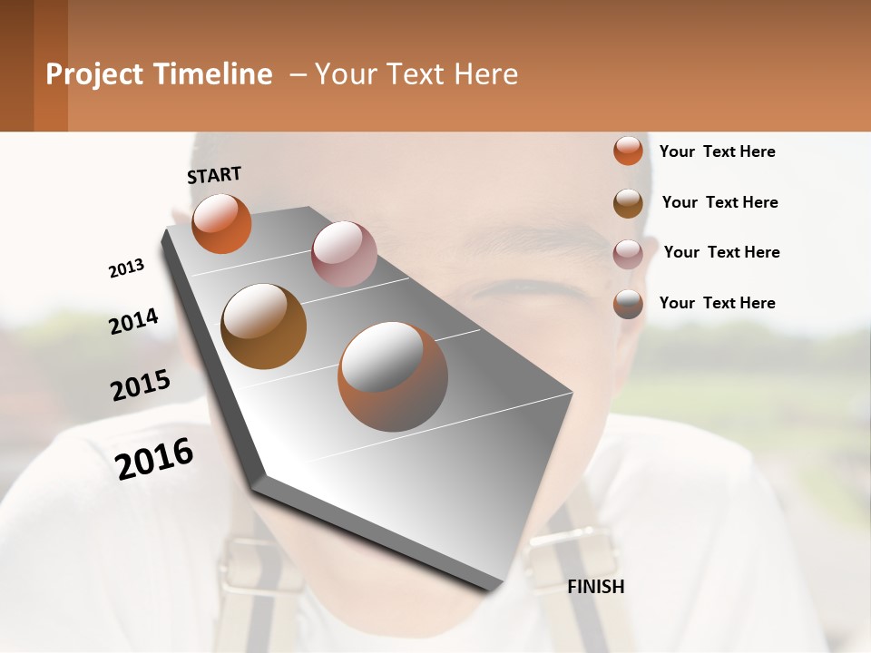 A Young Boy Smiling With His Mouth Open PowerPoint Template