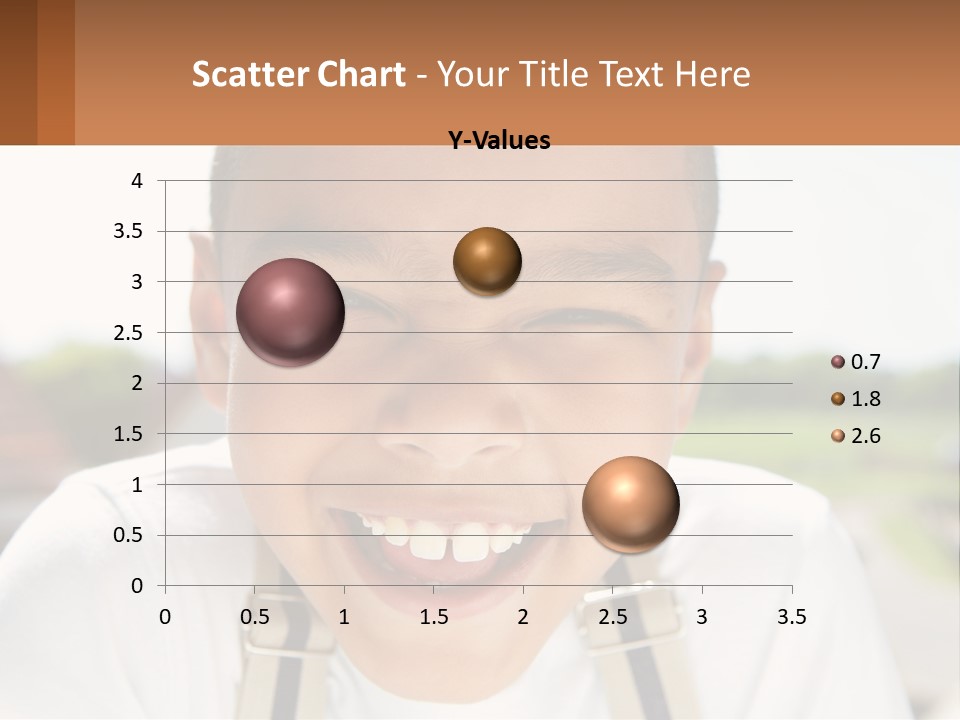 A Young Boy Smiling With His Mouth Open PowerPoint Template