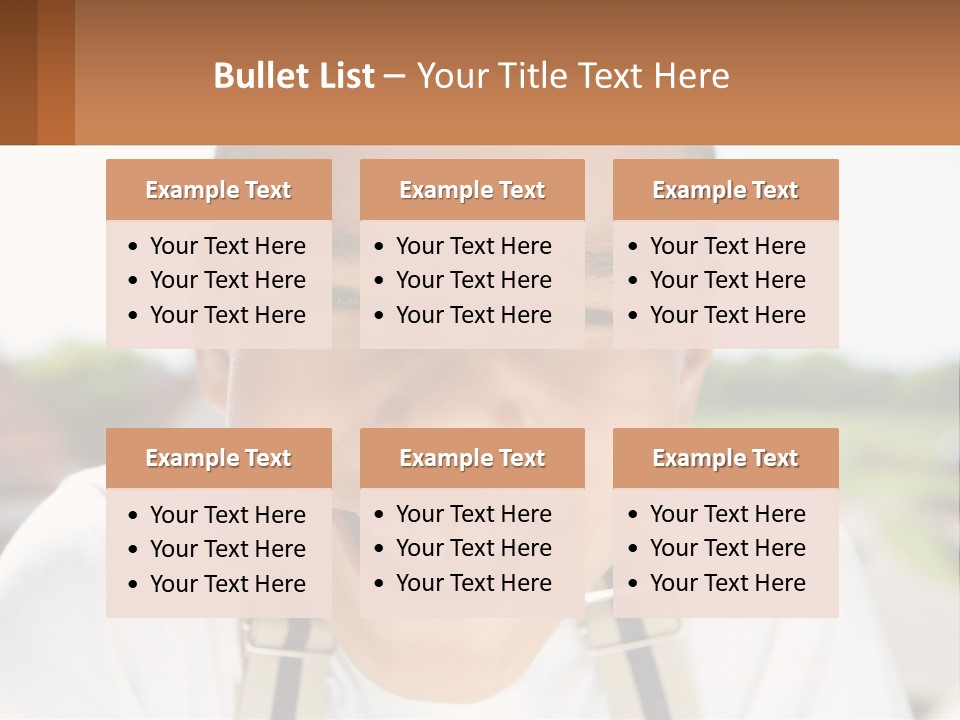 A Young Boy Smiling With His Mouth Open PowerPoint Template