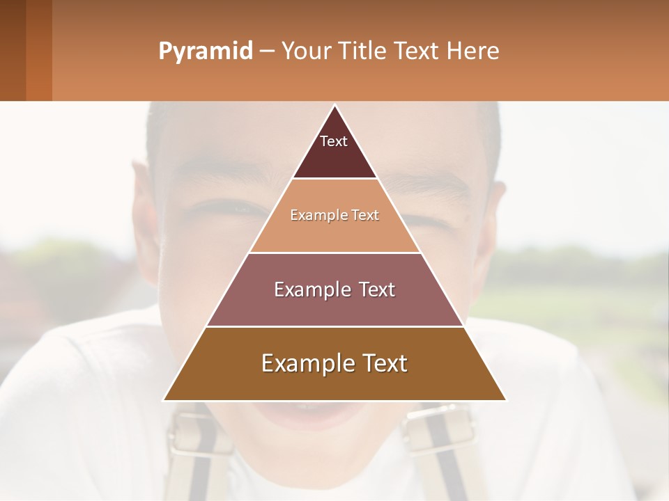 A Young Boy Smiling With His Mouth Open PowerPoint Template