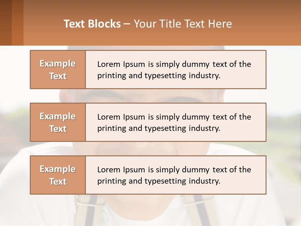 A Young Boy Smiling With His Mouth Open PowerPoint Template