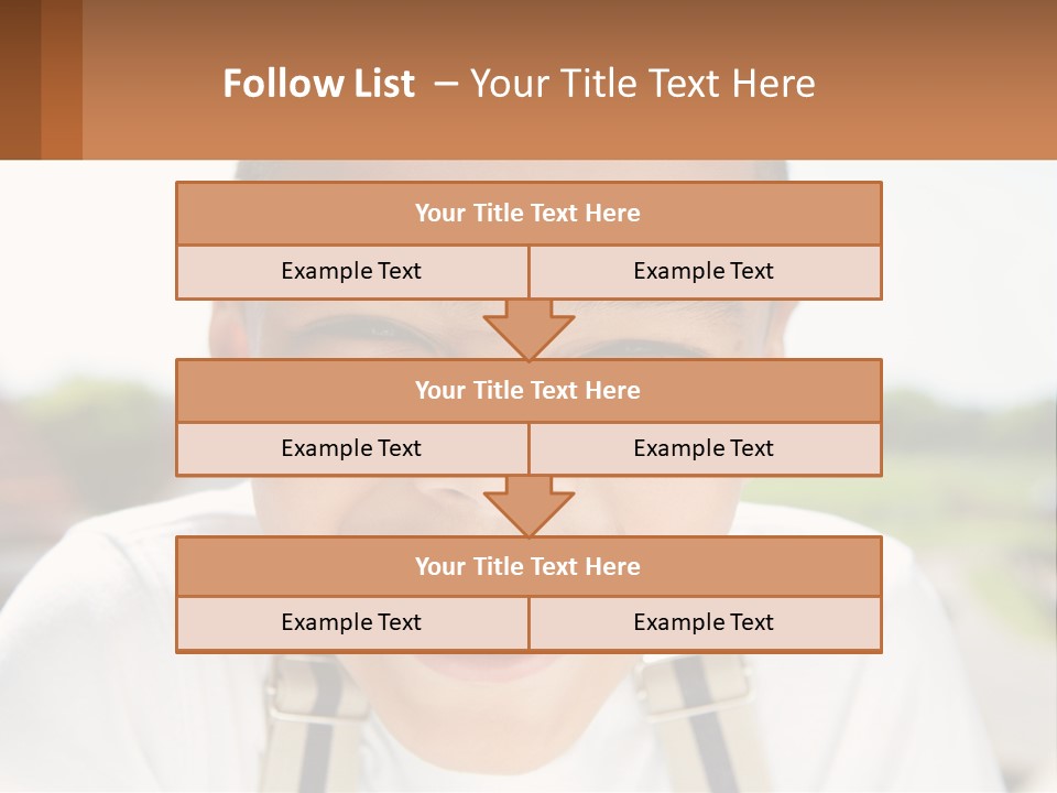 A Young Boy Smiling With His Mouth Open PowerPoint Template