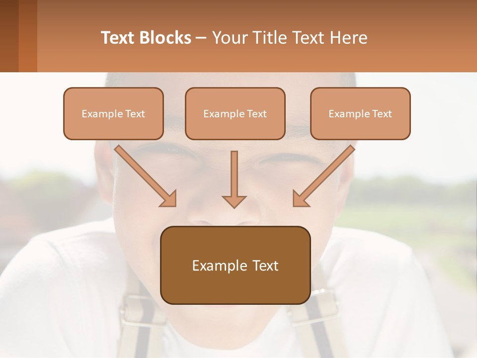 A Young Boy Smiling With His Mouth Open PowerPoint Template