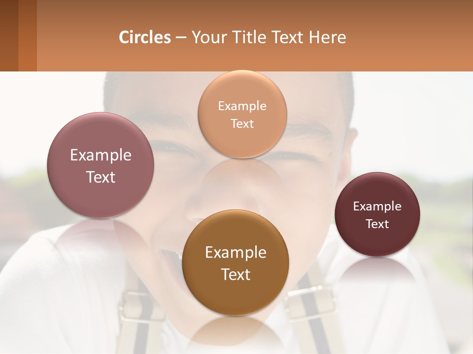 A Young Boy Smiling With His Mouth Open PowerPoint Template