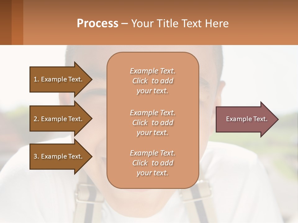 A Young Boy Smiling With His Mouth Open PowerPoint Template