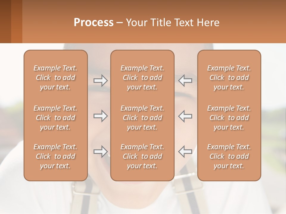 A Young Boy Smiling With His Mouth Open PowerPoint Template