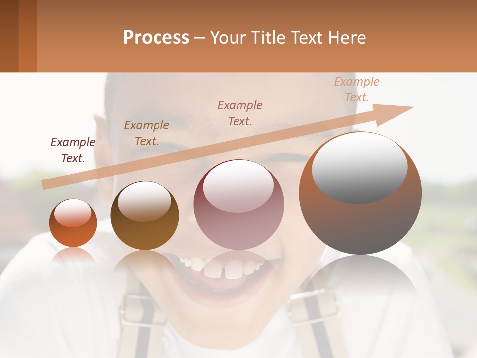 A Young Boy Smiling With His Mouth Open PowerPoint Template