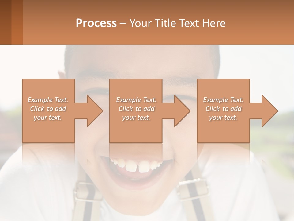 A Young Boy Smiling With His Mouth Open PowerPoint Template