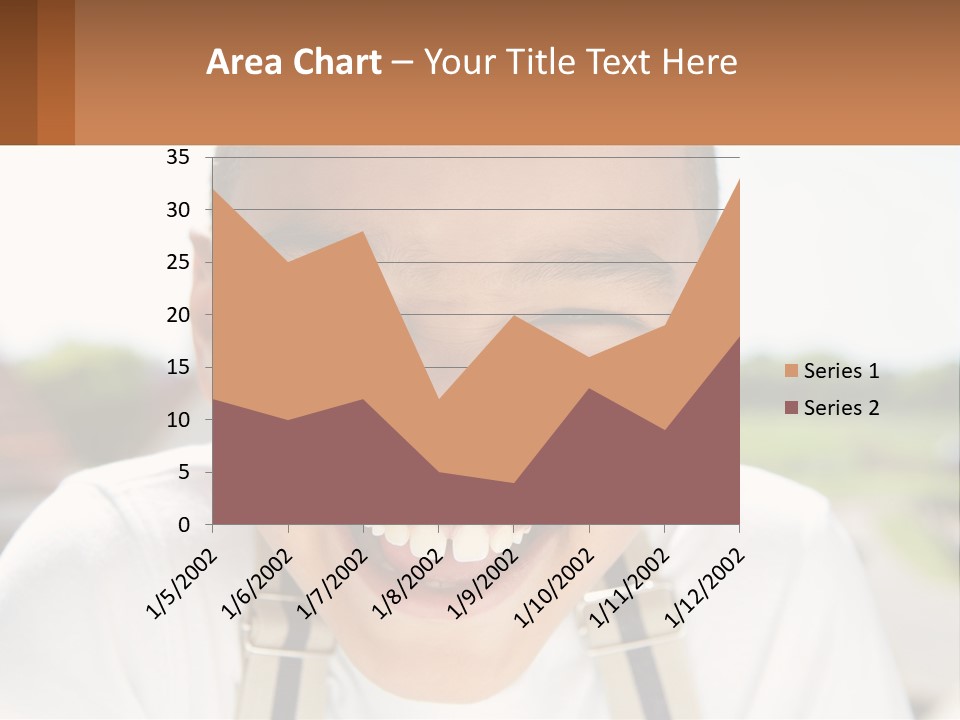 A Young Boy Smiling With His Mouth Open PowerPoint Template