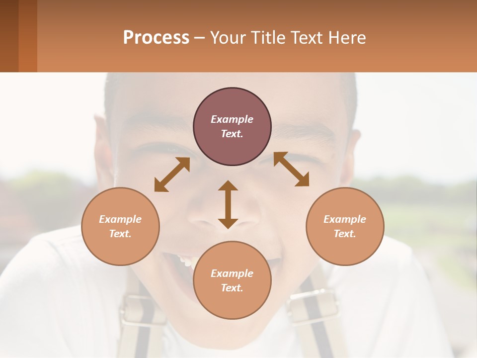 A Young Boy Smiling With His Mouth Open PowerPoint Template